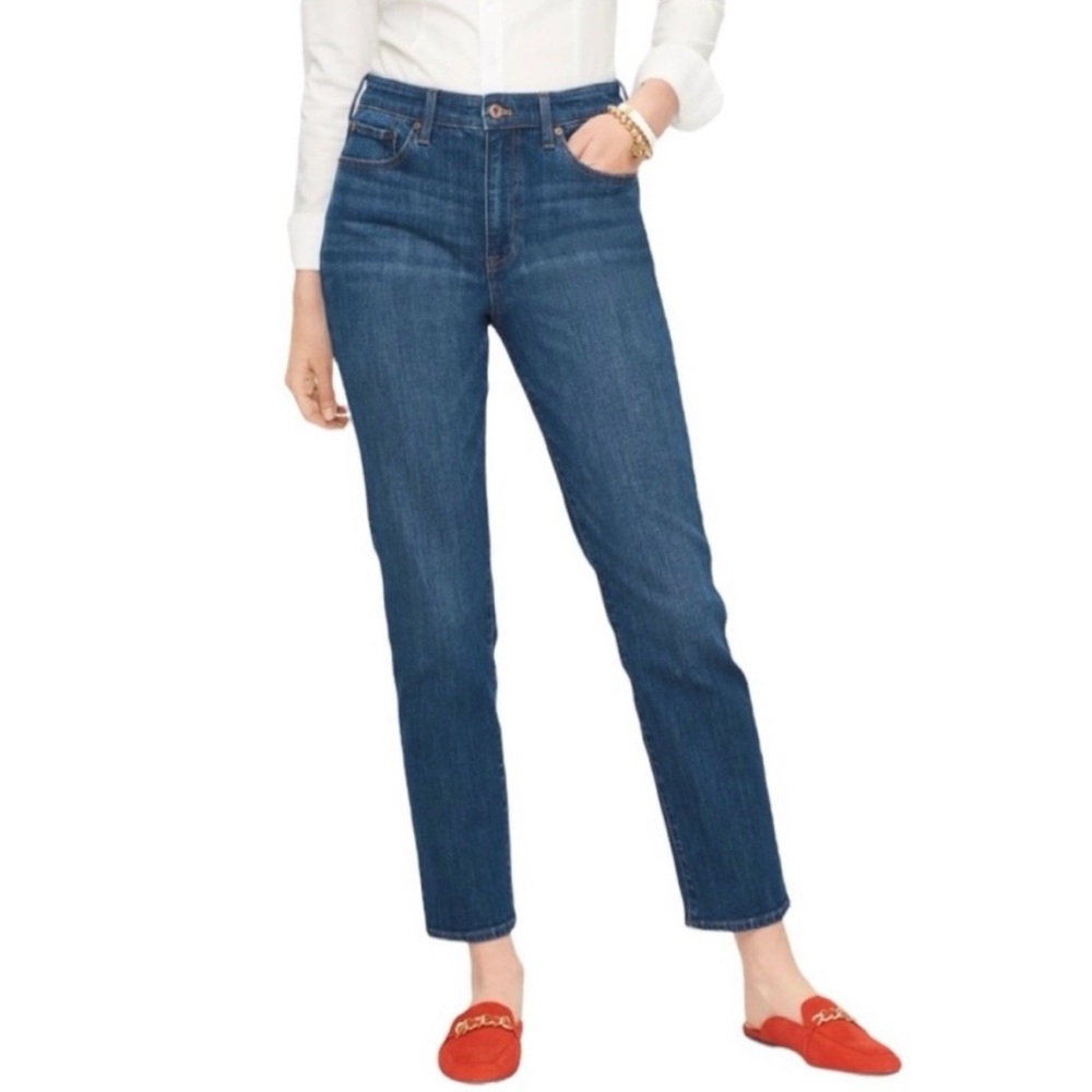 NWOT Talbots Straight-Leg Jeans in Deep Blue